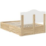  Krevetna konstrukcija s ladicama Sonoma hrast 120 x 200 cm Smeđa 206 x 123 x 100 cm | shoptok.hr