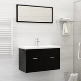 The Living Store Vgradni umivalnik s pipo 81x39x18 cm keramičen bel - Umivalnik, (21750171) Cene