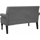  Klupa s naslonom tamno siva 120x62x75,5 cm tkanina | shoptok.hr