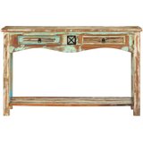  Konzolni stol od masivnog obnovljenog drva 120 x 40 x 75 cm | shoptok.hr