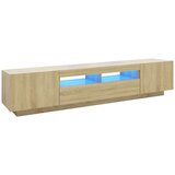 vidaXL TV omarica z LED lučkami sonoma hrast 200x35x40 cm | Shoptok.si