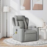 vidaXL masažni fotelj svetlo sivo blago | Shoptok.si