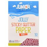 Jolly sticky glitter paper, papir samolepljiv, srca, crvena, A4, 10K ( 136047 ) Cene