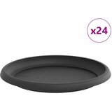  Kružni Pladanj za Cvijeće 24 pcs Crna Ø 23,5 x 2,5 cm Plastika | shoptok.hr