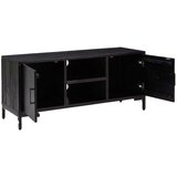 TV ormarić crni 110 x 35 x 48 cm od masivne borovine | shoptok.hr