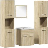 vidaXL 5-dijelni set kupaonskog namještaja boja hrasta sonome drveni | shoptok.hr