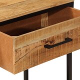 vidaXL Konzolna mizica 100x35x76 cm trden mangov les in železo | Shoptok.si