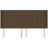  Uzglavlje s ušima tamnosmeđe 163x16x118/128 cm od tkanine | shoptok.hr