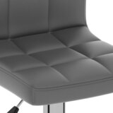  Barski stolac od umjetne kože sivi | shoptok.hr