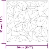  Zidne panele 12 pcs Ametist siva 50 x 50 cm XPS pjena | shoptok.hr