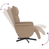  Naslonjač od umjetne kože s osloncem za noge boja cappuccina | Eponuda.ba
