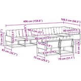  Set vanjskih sofa 8 kom. Prirodna i svjetlosiva | shoptok.hr