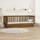  Dnevna postelja medeno rjava 90x190 cm trdna borovina, (20724334) | Shoptok.si