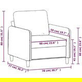  Fotelj taupe 60 cm blago, (20957497) | Shoptok.si
