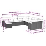 11-dijelni set vrtnih sofa od poliratana s jastucima sivi | shoptok.hr