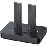 Postolje za dva M.2 SATA & NVME SSD drive docking station, black GEMBIRD, Type-C, DD2-U3M2 Cijene