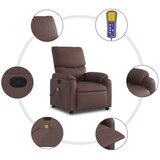  Masažni naslanjač rjavo umetno usnje | Shoptok.si