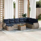 vidaXL 9-dijelni set vrtnih sofa od poliratana s jastucima sivi | shoptok.hr