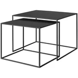 Črne kovinske mizice v kompletu 2 ks 50x60 cm Fera –