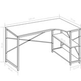 Stol za računalo crni i boja hrasta 120 x 72 x 70 cm | shoptok.hr