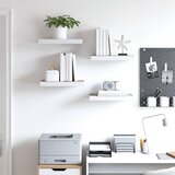  Plutajuće zidne police 4 kom hrast i bijele 50x23x3,8 cm MDF | shoptok.hr