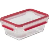 Clip&Close Glass Food Container 850 ml red