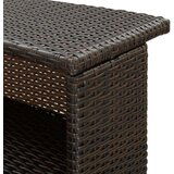 Poli vrtni barski stol smeđi 120 x 55 x 110 cm od poliratana | shoptok.hr
