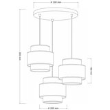 Brilagi Luster na sajli SPACE 3xE27/60W/230V, prečnik 40 cm, bež/krem | Eponuda.com