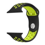 Apple watch Sport Silicon Strap black green M/L 42/44mm kaiš za sat Cene