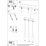  Obesna svetilka BORGIO 3L bela, (21347725) | Shoptok.si