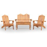 vidaXL 4-dijelna vrtna garnitura Adirondack od masivnog drva bagrema | shoptok.hr