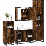 Maison Chic Kopalniška garnitura - Kopalniški sestavi 4-delna dimljeni hrast inženirski les, (21788221) | Shoptok.si