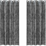  Baršunaste zavjese sa zavjesama 2 pcs Siva 260 x 140 cm Baršun | shoptok.hr