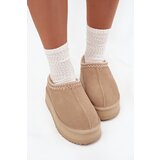 VINCEZA Low suede snow boots for women with embroidery on platform Cijene