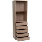 Casa Selección Otvoreni modularni garderobni ormar u dekoru hrasta u prirodnoj boji 60x180x45 cm Modular – | shoptok.hr