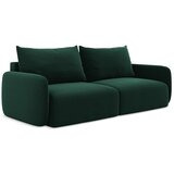 Makamii Temno zelena žametna raztegljiva/s prostorom za shranjevanje sedežna garnitura 238 cm Kalena – | Shoptok.si