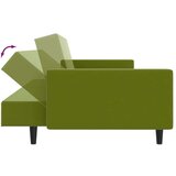  Kavč dvosed z ležiščem svetlo zelen žamet | Shoptok.si