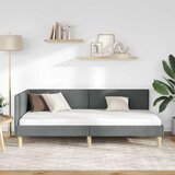  Kutni okvir kreveta Tamno siva 90 x 190 cm tkanina | shoptok.hr