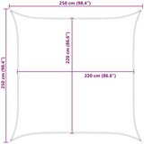  Sončno platno Rumena in Bela 2,5 x 2,5 m 100% poliester Oxford, (5000252438) | Shoptok.si