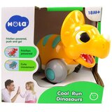 Dinosaur on Wheels Yellow Triceratops Figurine | Shoptok.si