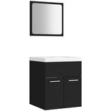 Furnova Komplet kopalniškega pohištva črne barve iverna plošča, (21945316) | Shoptok.si