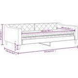 Dnevni krevet s madracem crni 100 x 200 cm od tkanine | shoptok.hr