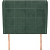  Uzglavlje s ušima tamnozeleno 103x23x118/128 cm baršunasto | shoptok.hr