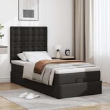  Otomanski krevet s madracem crni 100x200 cm umjetna koža | shoptok.hr