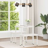  Jedilna miza Bela 60 x 60 x 75 cm Masivno borovo les, (5000269068) | Shoptok.si