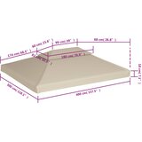  Zamjenski pokrov za sjenicu 310 g/m² bež 3 x 4 m | shoptok.hr