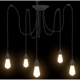 VISILICA s 5 grla E27 crni metal | shoptok.hr