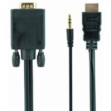 Gembird A-HDMI-VGA-03-6 HDMI to VGA and audio adapter cable, single port, 1,8m, black adapter | ePonuda.com