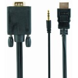 Gembird HDMI to VGA and audio adapter cable, single port, black 1,8m | shoptok.hr