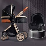BabyRun dečija kolica 3u1 (kolica, auto sedište i nosiljka) BR016B crna u